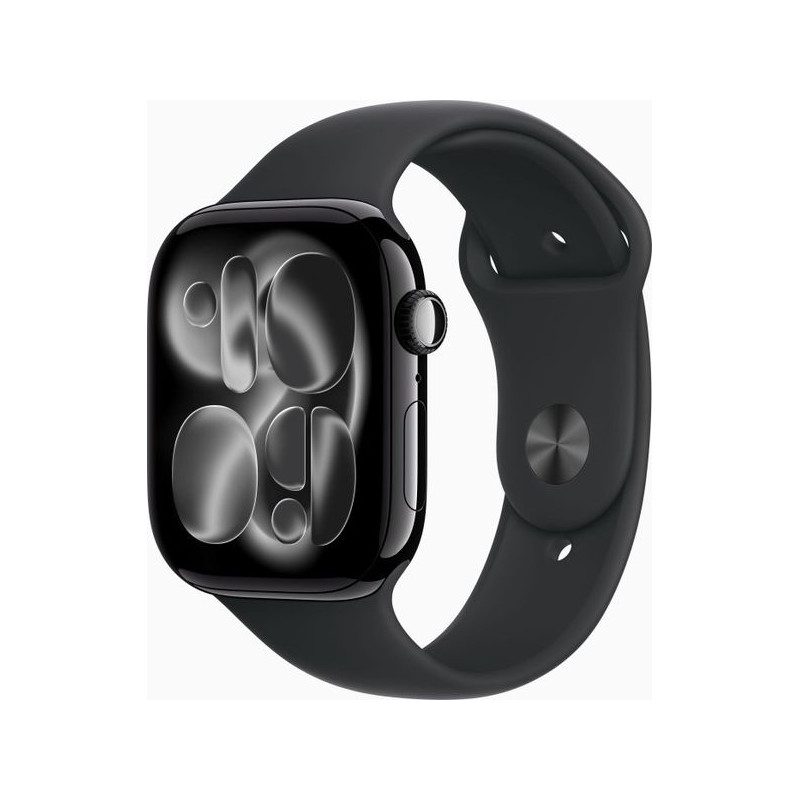 Apple Watch 11 46mm Aluminium Jet Black avec Black Sport Band S/M/ MEUW4